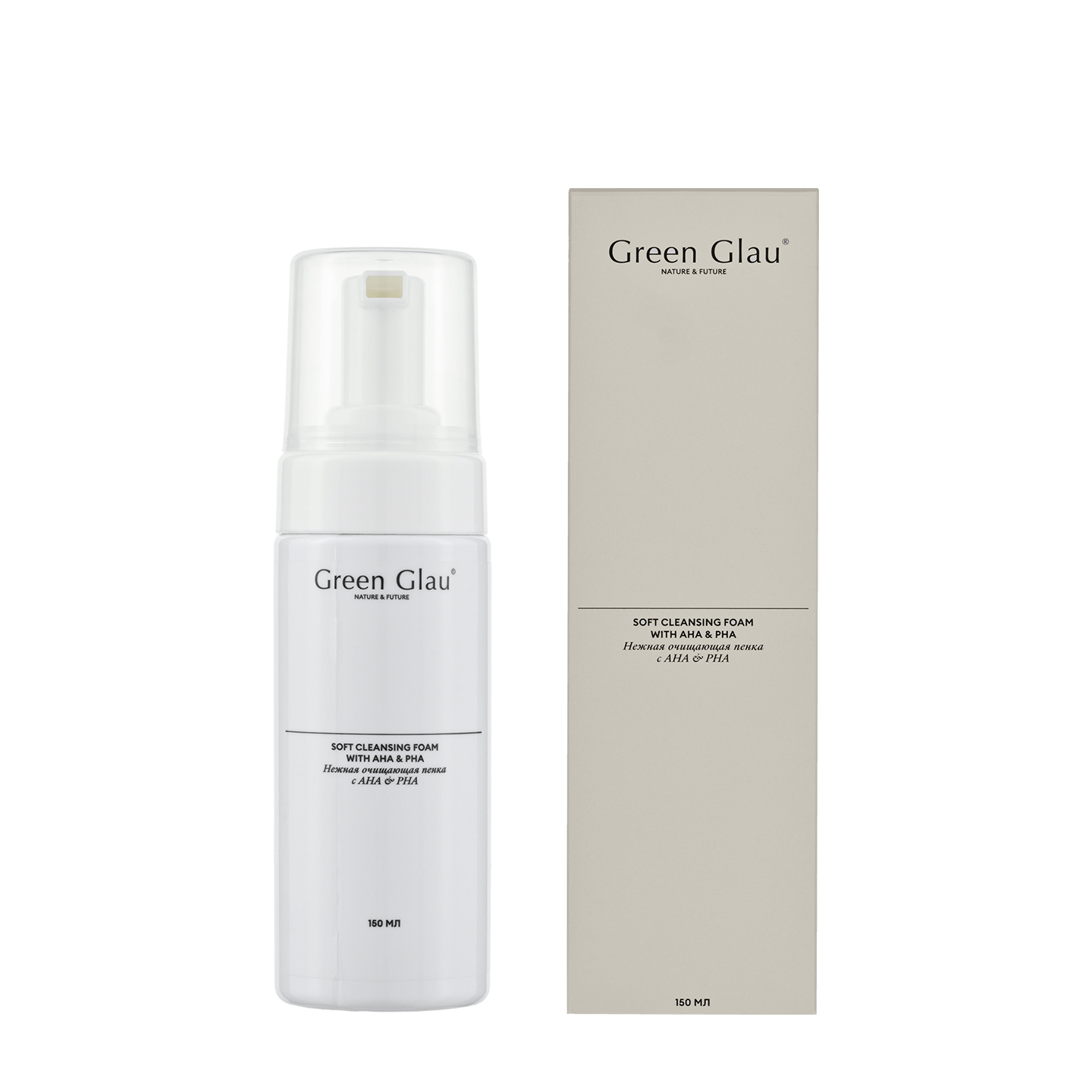 картинка Нежная очищающая пенка с AHA & PHA от Green Glau